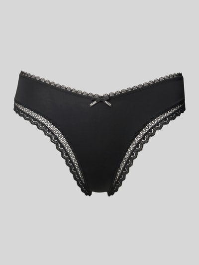 HUGO String mit Schleifen-Detail Modell 'THONG UNIQUE' Black 1