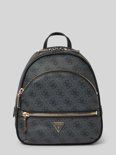 Guess Rucksack mit Allover-Logo-Print Modell 'Manhattan' Anthrazit 2