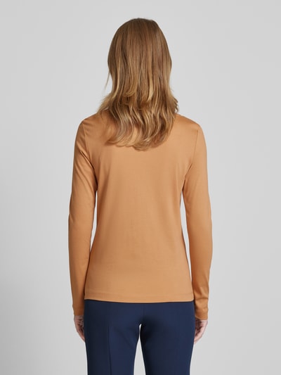 Christian Berg Woman Longsleeve mit U-Boot-Ausschnitt Camel 5