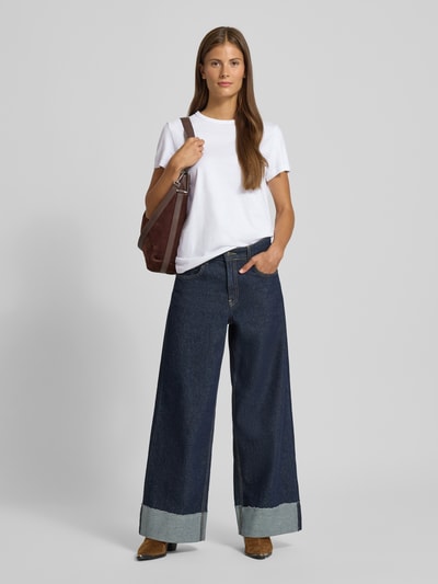 Mustang T-shirt met ronde hals, model 'Ada' Wit - 1