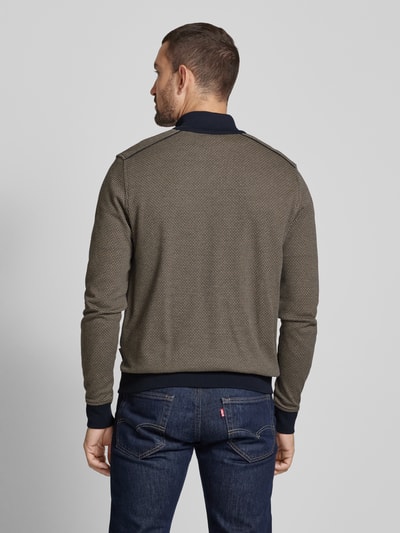 bugatti Sweatjacke mit Reißverschluss Taupe 5