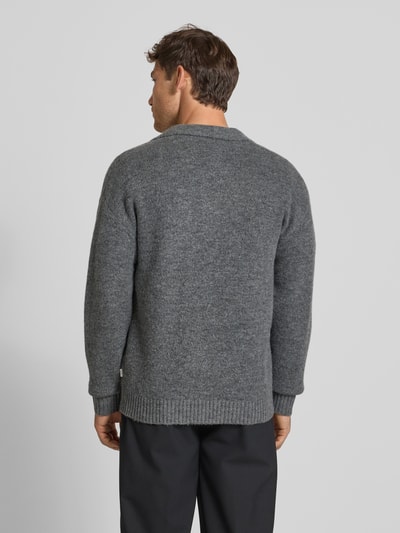 Jack & Jones Premium Strickjacke mit Umlegekragen und Brusttasche Mittelgrau 5