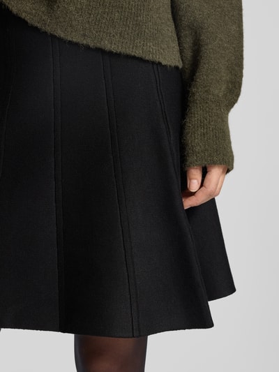 Apricot Minirock aus Viskose-Mix mit elastischem Bund Black 3