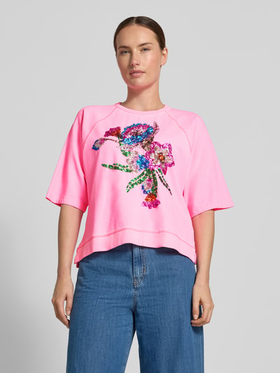 Milano Italy T-Shirt aus reiner Baumwolle Pink 4