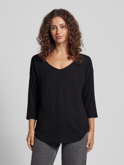 QS Longsleeve mit überschnittenen Schultern und 3/4-Arm Black 4