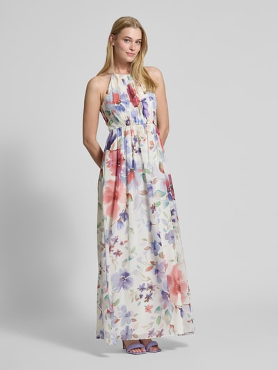 Jake*s Cocktail Avondjurk met plooien Ecru - 1