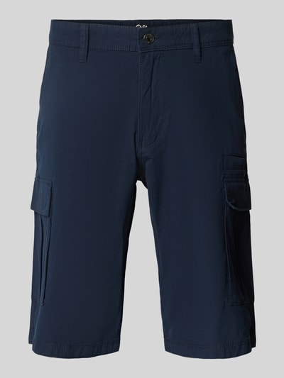 s.Oliver BLACK LABEL Bermudy cargo o kroju relaxed fit z mieszanki bawełny i elastanu Granatowy 2