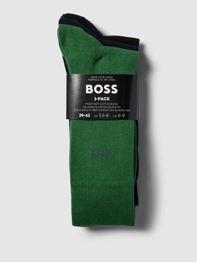 BOSS Socken mit Label-Print im 3er-Pack Gruen 3