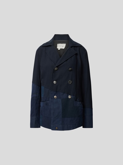 Greg Lauren Jacke im Patchwork-Look Dunkelblau 2