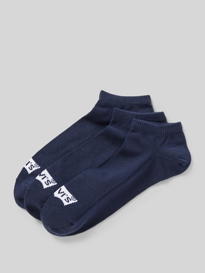 Levi's® Sokken met labeldetail in een set van 3 paar, model 'LOW CUT BATWING LOGO' Donkerblauw - 1