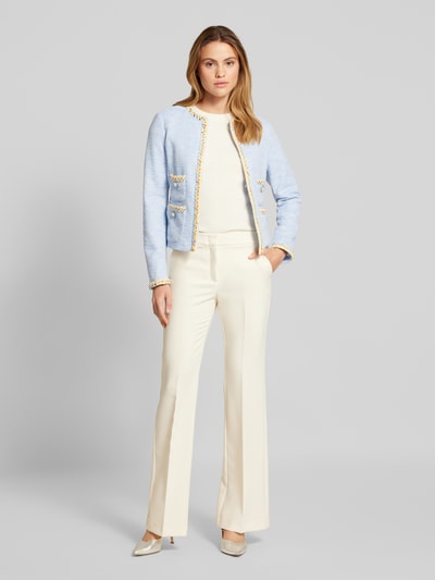 WHITE LABEL Slim Fit Blazer in Bouclé-Optik Bleu 1