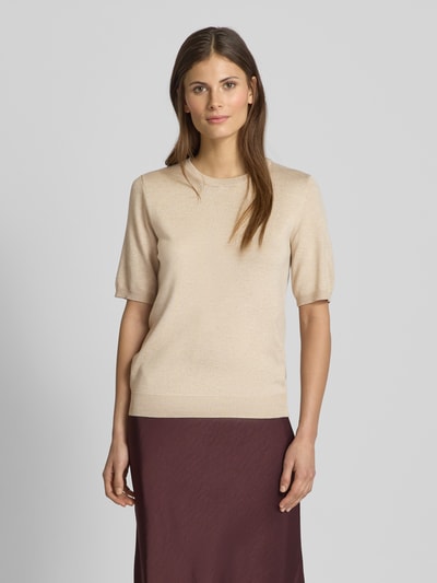 Kaffe Gebreide pullover met 1/2-mouwen, model 'lizza' Beige - 4