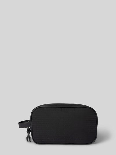 Emporio Armani Kulturtasche mit Logo-Muster und Label-Applikation Black 3