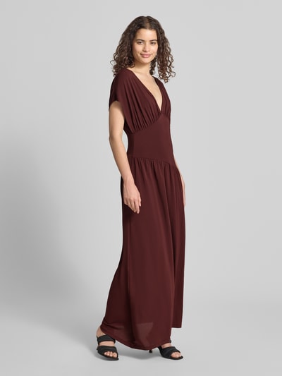 Gina Tricot Maxikleid mit V-Ausschnitt Schoko 1