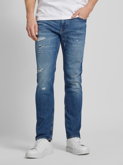 BOSS Orange Slim Fit Jeans mit Stretch-Anteil Modell 'DELAWARE' Jeansblau 4