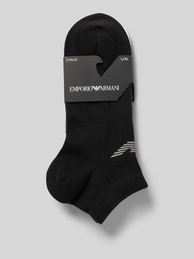 Emporio Armani Socken mit Label-Print im 3er-Pack Mittelgrau 3