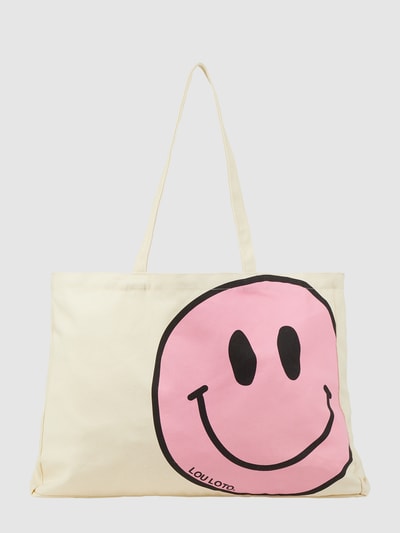 Lou Loto Shopper mit Smiley®-Print  Beige 1