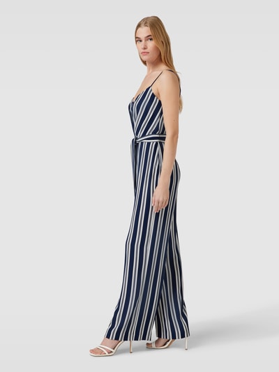 Lauren Ralph Lauren Jumpsuit met streepmotief, model 'TAMELIA' Marineblauw - 4