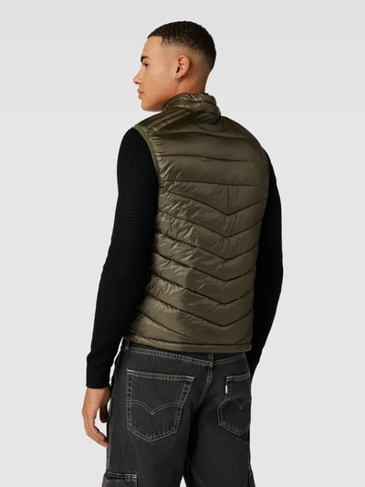 Jack & Jones Bodywarmer met opstaande kraag, model 'EHERO' Olijfgroen - 5