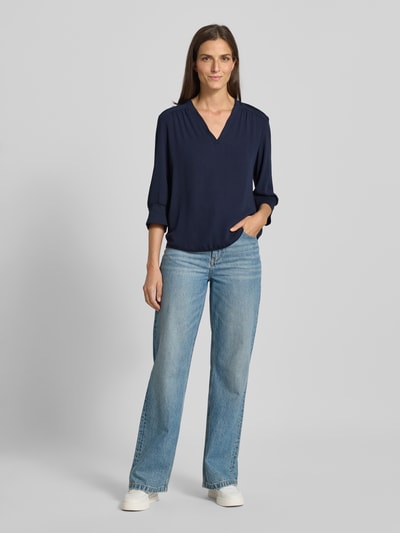 Marc Cain Blusenshirt mit V-Ausschnitt und 3/4-Arm Marine 1