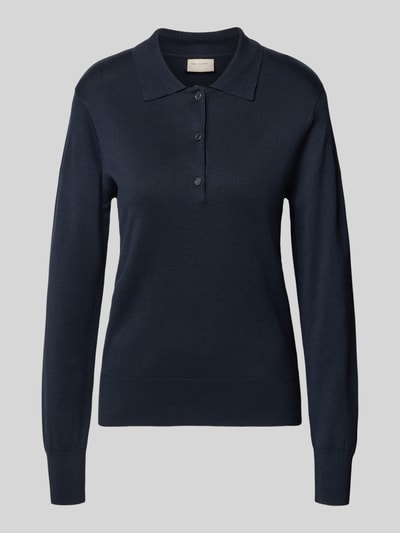 FREE/QUENT Regular fit shirt met lange mouwen van viscosemix, model 'Katie' Marineblauw - 2
