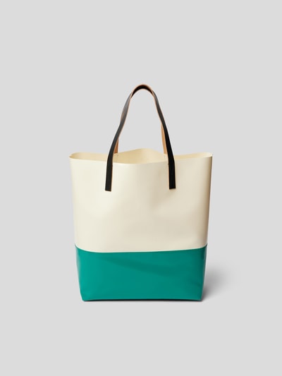 Marni Shopper in Two-Tone-Machart Offwhite meliert 6