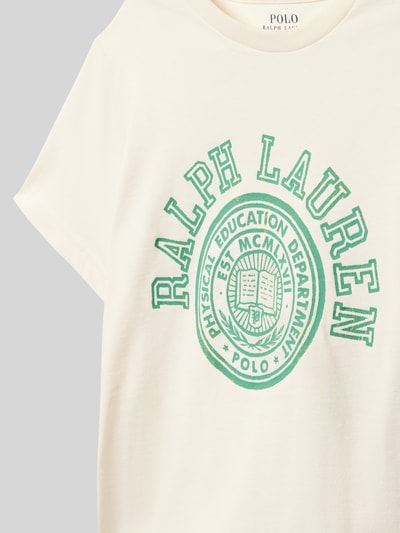 Polo Ralph Lauren Teens T-shirt met labelprint Offwhite - 2