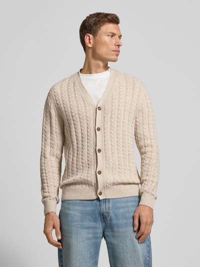 Fynch-Hatton Strickjacke mit Knopfleiste Offwhite 4