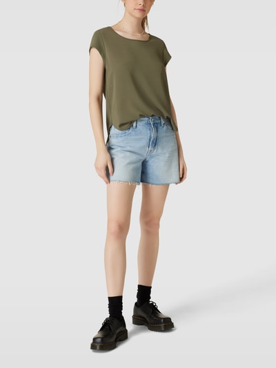 Only Blusenshirt mit Reißverschluss Modell 'VIC' Olivgrün 1