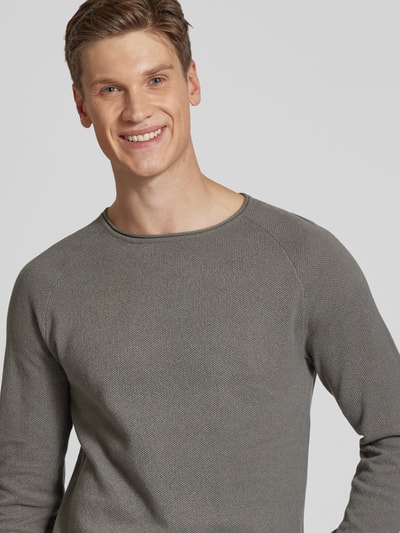 Jack & Jones Strickpullover mit Rundhalsausschnitt Mittelgrau Melange 3