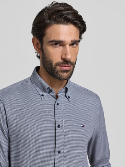 Tommy Hilfiger Regular Fit Businesshemd aus reiner Baumwolle Marine 3