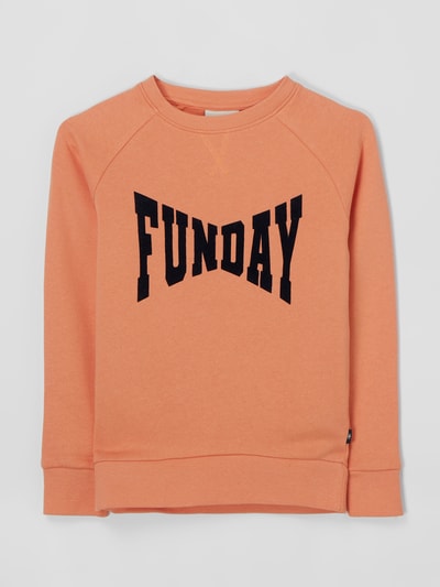 Tom Tailor Sweatshirt mit Flockprint  Apricot 1