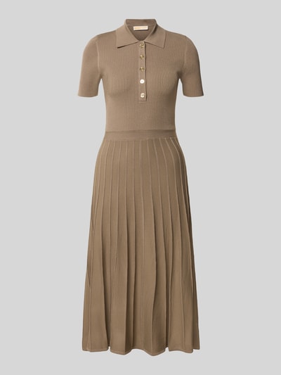 MICHAEL Michael Kors Polokleid aus Viskose-Mix mit Knopfleiste Beige 1