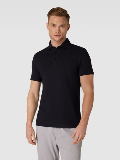 Strellson Poloshirt mit Strukturmuster Modell 'Fisher' Marine 4