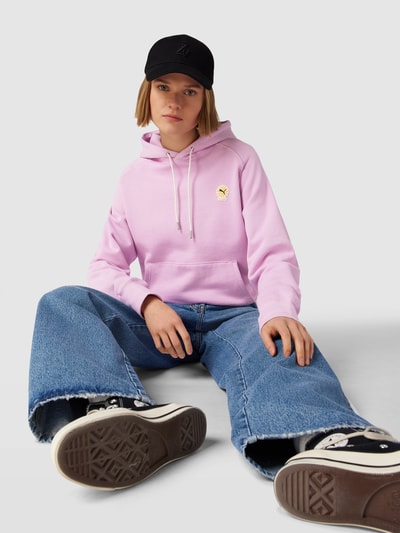 Puma Oversized Hoodie mit Label-Patch Pink 6