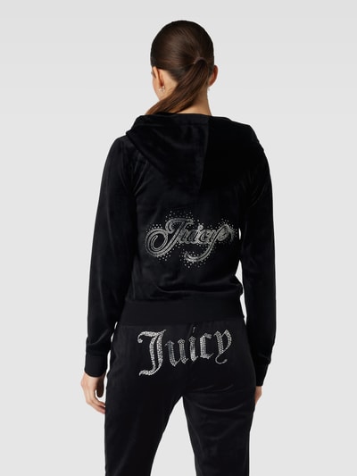 Juicy Couture Sweatjacke mit Kapuze Modell 'AMIR SCATTER DIAMANTE' Black 5