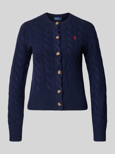 Polo Ralph Lauren Kurtka z dzianiny z mieszanki wełny i kaszmiru ze ściegiem warkoczowym Granatowy 2