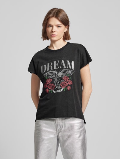 Only T-Shirt mit Motiv-Print Modell 'LUCY' Black 4