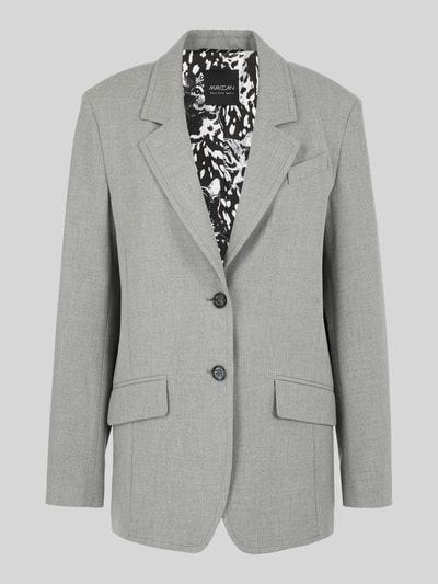 Marc Cain Regular Fit Longblazer mit Kontraststreifen Mittelgrau 2