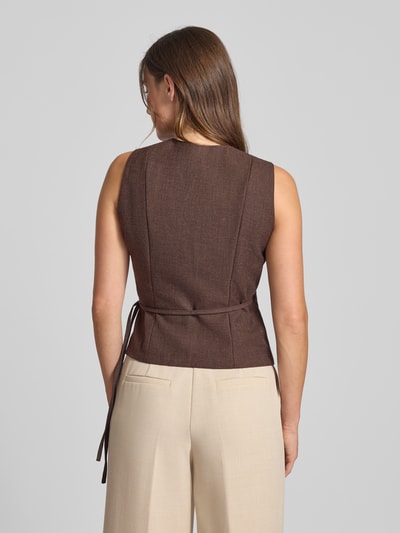 Neo Noir Weste mit V-Ausschnitt Modell 'Samara' Mittelgrau 5