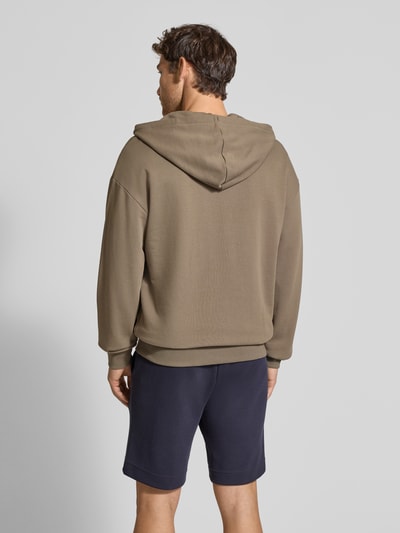 HUGO Relaxed fit sweatjack van puur katoen, model 'DAPOZIP' Middengrijs - 5