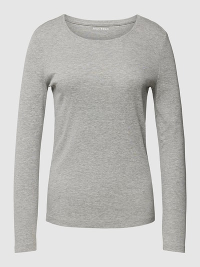 Montego Longsleeve mit Rundhalsausschnitt Silber Melange 2