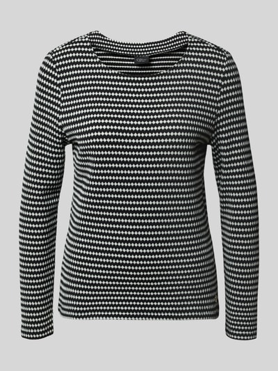 s.Oliver BLACK LABEL Regular fit shirt met lange mouwen en structuurmotief Zwart - 2