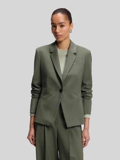 BOSS Slim Fit Blazer aus reiner Schurwolle Modell 'JIAH' Oliv 4
