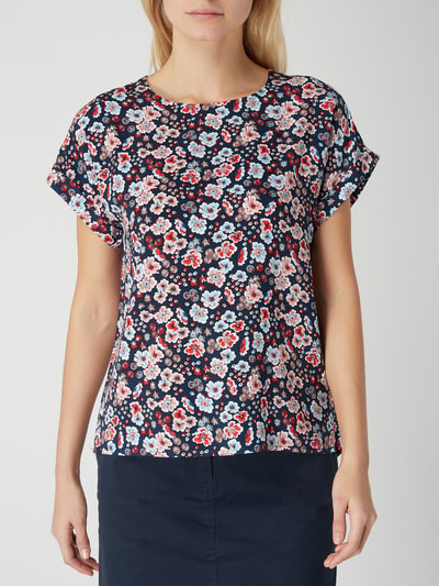 Montego Blouseshirt met bloemenmotief Marineblauw - 4