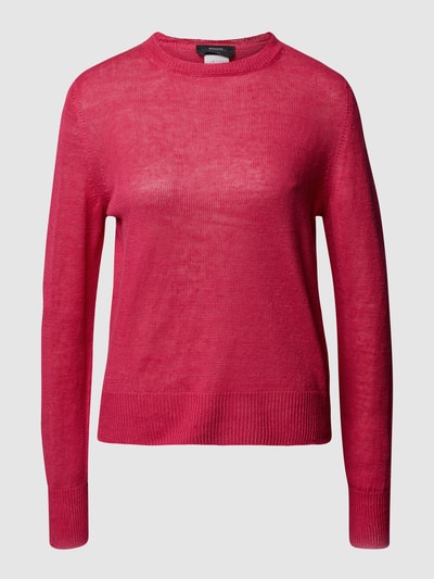 Weekend Max Mara Strickpullover aus reinem Flachs Modell 'Volpino' Pink 2