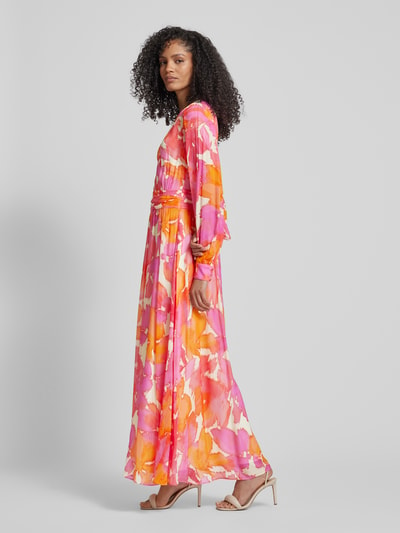 comma Maxi-jurk met all-over print Rood - 1