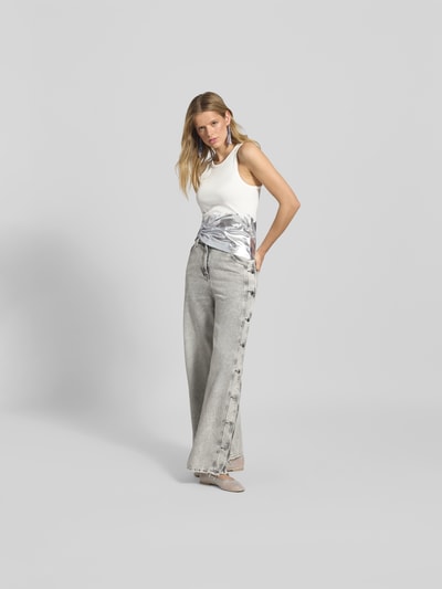 Rabanne Tanktop mit Raffungen Weiss 1