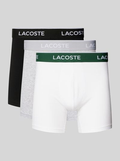 Lacoste Boxershort met elastische band met label in een set van 3 stuks Zilver gemêleerd - 1