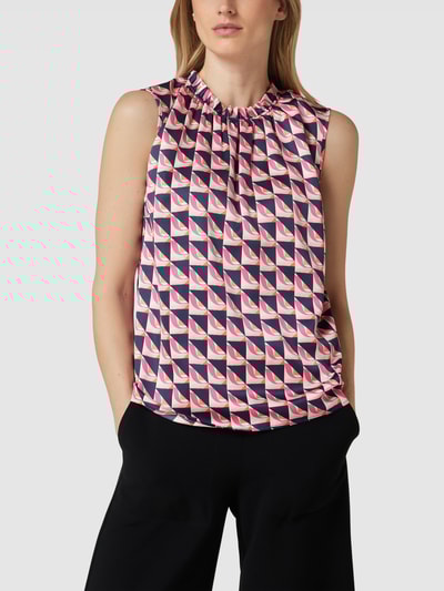 Betty Barclay Blousetop met all-over motief Roze - 4